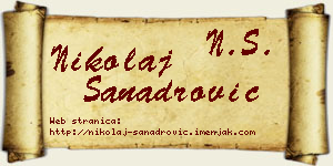 Nikolaj Sanadrović vizit kartica